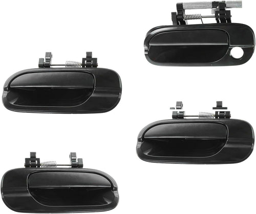 New Aftermarket NI1521108 NI1520108 NI1311117 NI1310117 Front and Rear Door Handle RH And LH Replacement For Nissan Sentra 2000-2006 Set of 4 Outside Smooth Black